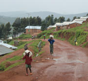 walking up road in Gihembe 180x167