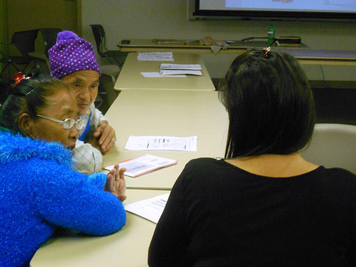 A Bhutanese couple in class