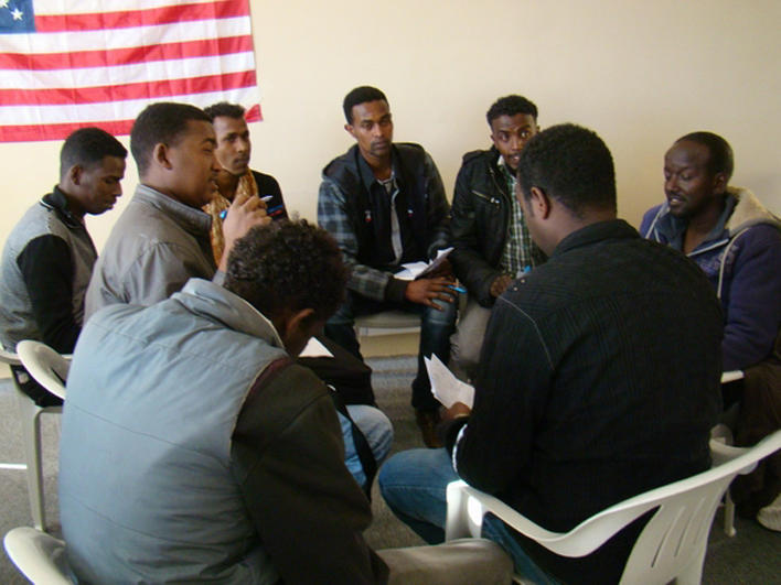 Participants engaged in group work during CO in Malta
