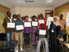 Congolese class in Nairobi holding CO certificates