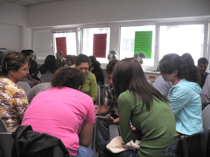 Group activity in cultural orientation class